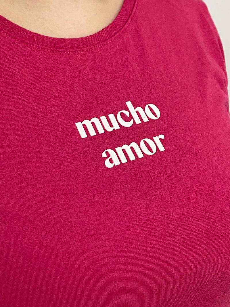 Camiseta Mucho Amor – Rosa