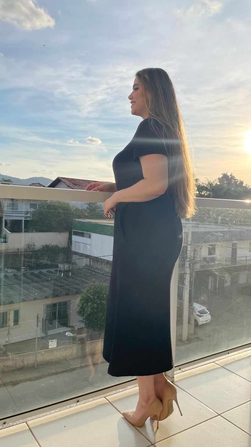 Vestido Longo Preto Casual – Básico Chic