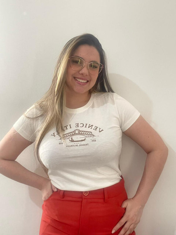 Camiseta Venice Italy - Branco
